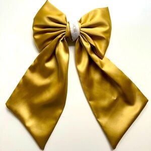 DIOR Luxurious Gold Satin Ribbon, for your hair,attach to sweater,lapel or purse